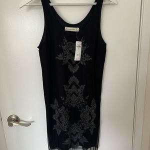 Abercrombie & Fitch black beaded dress NWT